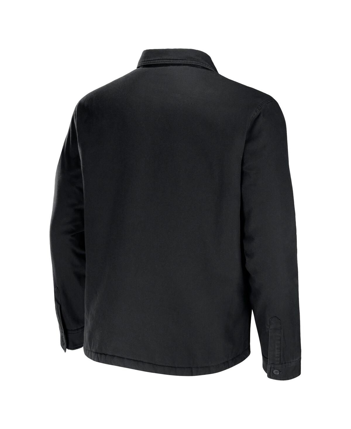 Shop Fanatics Men's Nfl X Darius Rucker Collection By  Black Los Angeles Rams Canvas Button-up Shirt Jacke