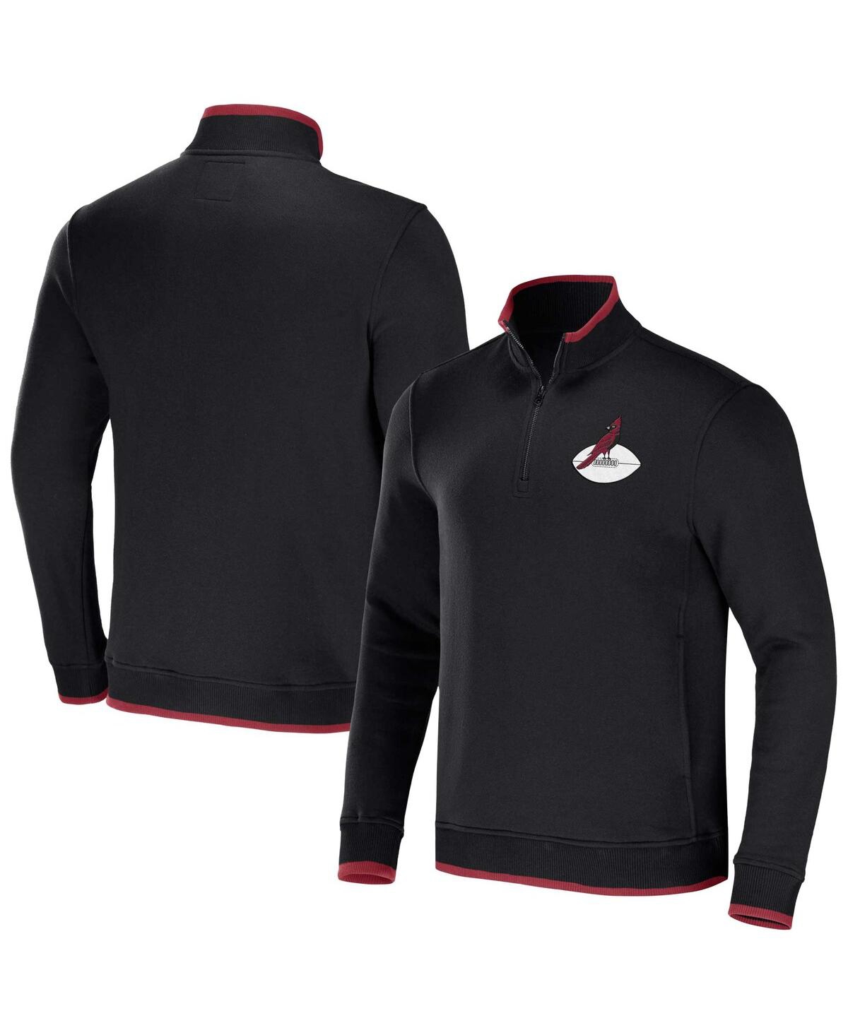 Shop Fanatics Men's Nfl X Darius Rucker Collection By  Black Arizona Cardinals Logo Quarter-zip Top