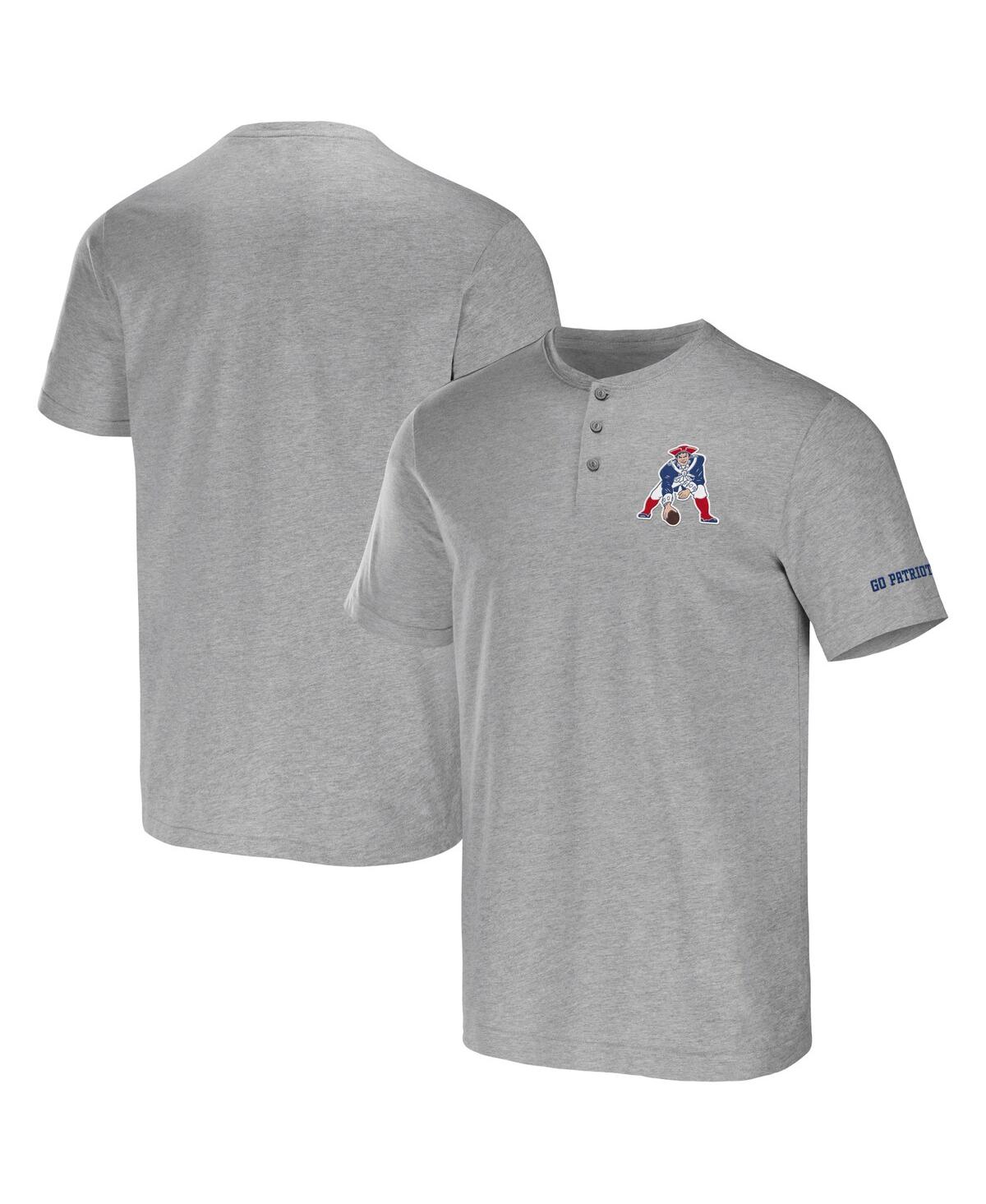 Fanatics Men's Nfl X Darius Rucker Collection By  Heather Gray New England Patriots Henley T-shirt