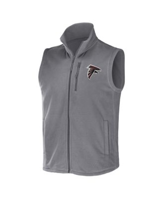 Men's NFL x Darius Rucker Collection by Gray Atlanta Falcons Polar Fleece Full-Zip Vest