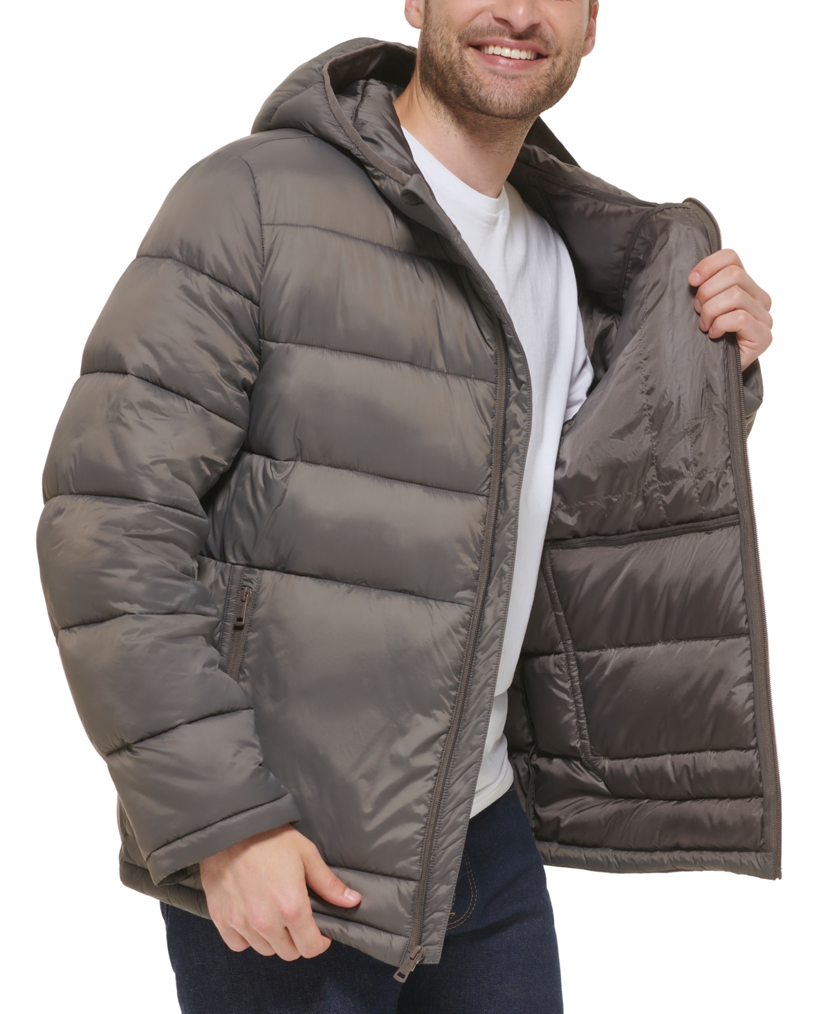 Cole Haan Men's Lightweight Hooded Puffer Jacket