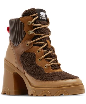 Sorel Women's Brex Cozy Mixed-Media Lace-Up Booties - Macy's