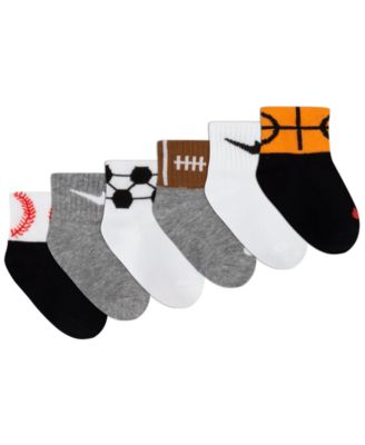 Baby Boys Swoosh Sport Balls Socks, Pack of 6