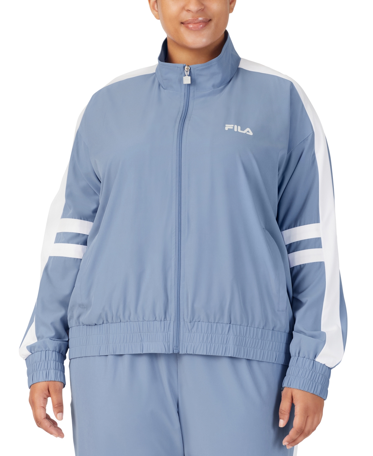 Fila Plus Size Jovia Zip-Front Logo Track Jacket