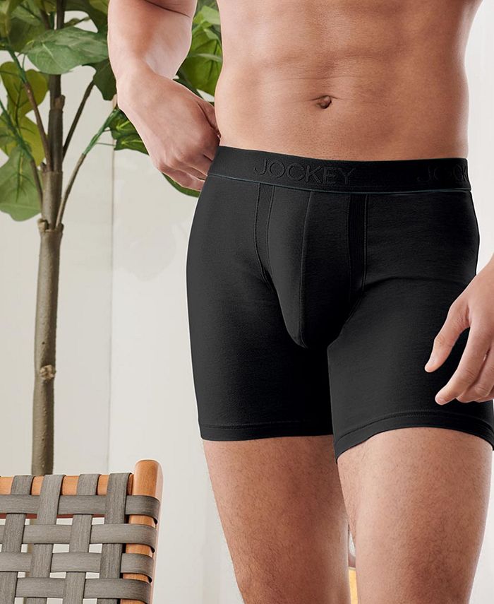 Jockey Men's Chafe Proof Pouch Cotton Stretch 7" Boxer Brief 3 Pack Macy's
