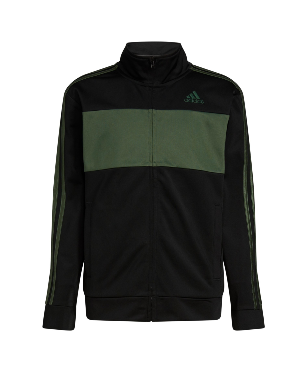 adidas Big Boys Long Sleeve Full Zip Essential Tricot Jacket - Extended Sizing
