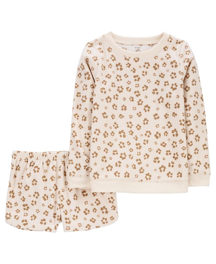 Carter's Big Girls Leopard Fleece Pajama, 2 Piece Set Macy's