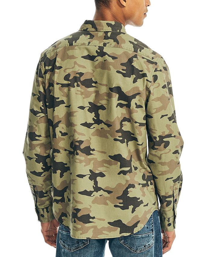 Nautica Men's Sustainably Crafted Camouflage Flannel Shirt Macy's