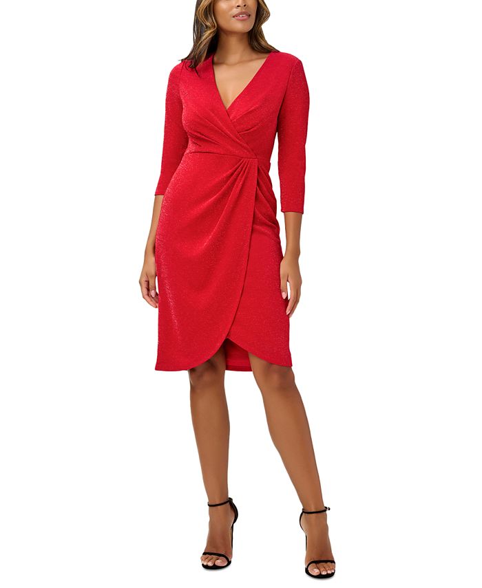 Adrianna Papell Women's Faux-Wrap Cocktail Dress - Macy's