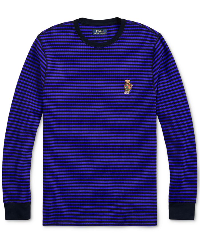 Ralph Lauren POLO RALPH LAUREN SLEEPWEAR Thermal Long T-Shirt, Waffle, Men's Size Small cotton gray type Vintage Second Hand