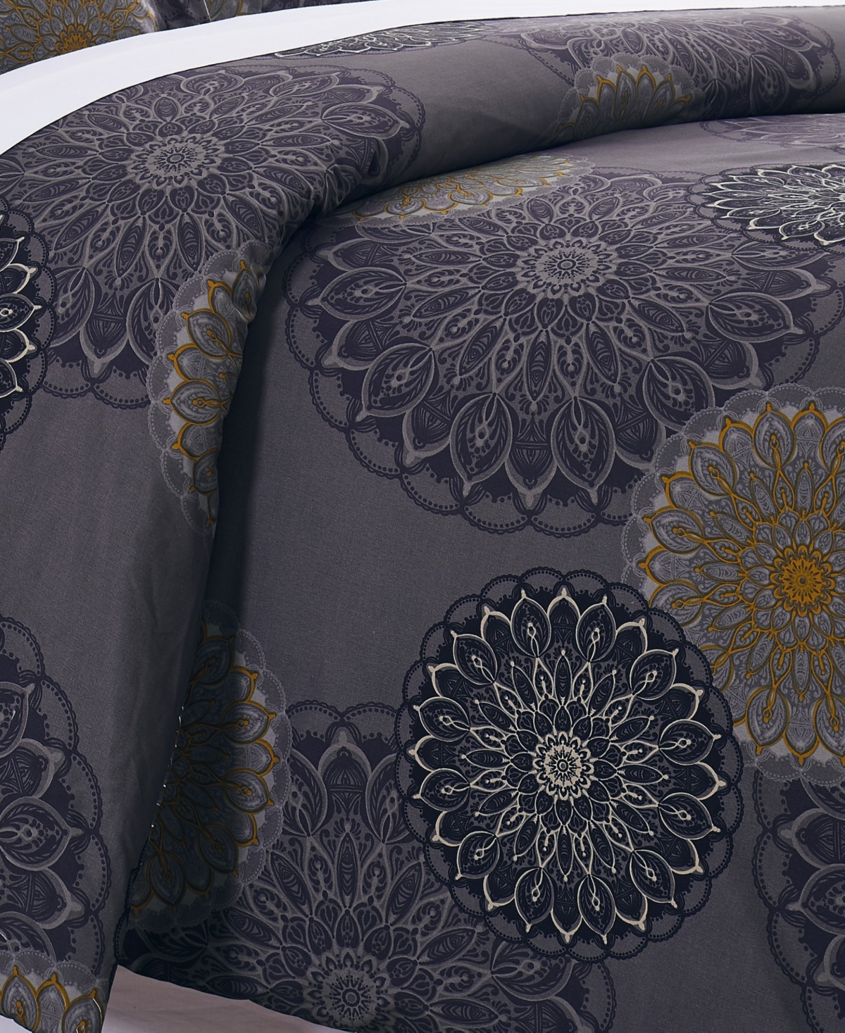 Southshore Fine Linens Midnight Floral 3-Pc. Comforter Set