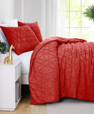 Stella Clipped Jacquard 3-Pc. Comforter Set, Twin