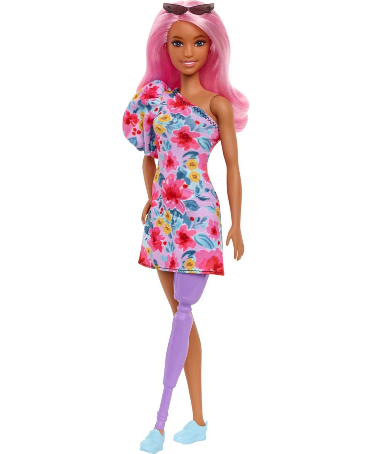 Barbie Kids' Fashionistas Doll With Pink Hair And Prosthetic Leg In Multi