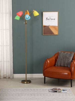 Medusa 74" LED 5-Light Floor Lamp with Interchangeable Shades