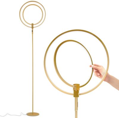 Eclipse 79" LED Torchiere Floor Lamp with Adjustable Rings