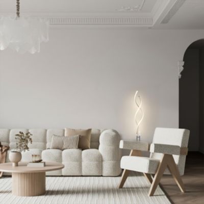 Embrace 60" LED Industrial Spiral 2-in-1 Floor to Table Lamp