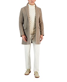 Boss Men's Migor Slim-Fit Melange Wool Overcoat