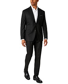 Men's Black Pinstripe Suit