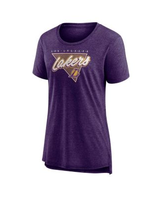 Women's Heathered Purple Los Angeles Lakers True Classics Tri-Blend T-shirt