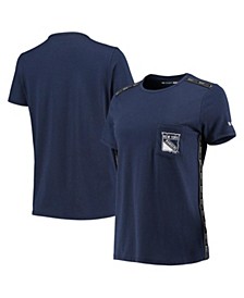 Women's Navy New York Rangers Donna Sporty Tri-Blend T-shirt