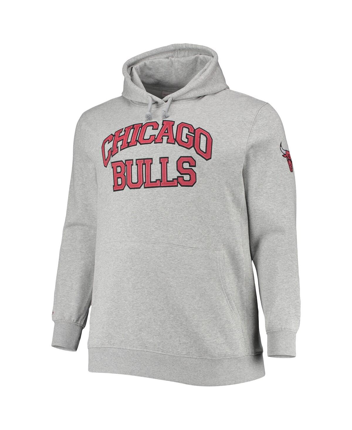 Mitchell & Ness Men's  Dennis Rodman Heathered Gray Chicago Bulls Big And Tall Name And Number Pullov In Heathered Gray
