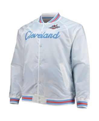 Men's White Big and Tall 1997 NBA All-Star Game Hardwood Classics Satin Full-Snap Jacket