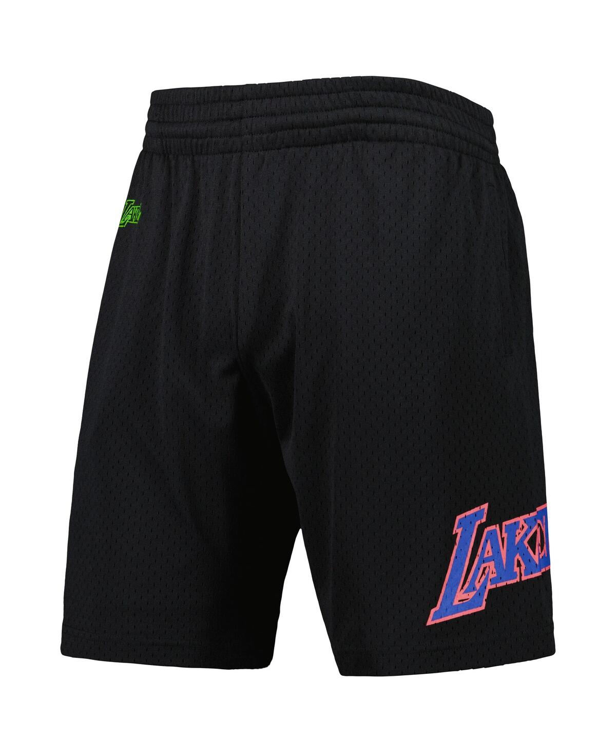 Mitchell & Ness Men's  Black Los Angeles Lakers Hardwood Classics Color Bomb Energy Shorts In Black