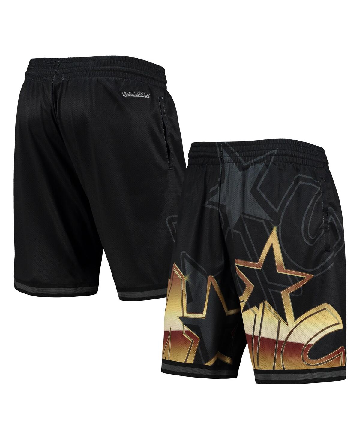 Mitchell & Ness Men's Basketball Shorts Nba Big Face 4.0 Fashion Short Hardwood Classics Orlmag In Black