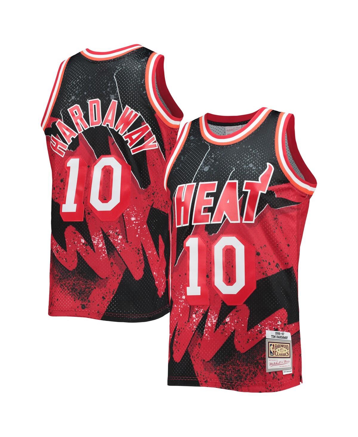 Men's Mitchell & Ness Tim HardawayMiami Heat Hardwood Classics 1996-97 Hyper Hoops Swingman Jersey - Scarlet