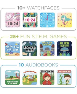 2 Kids Multicolor Silicone Strap Smartwatch 42mm