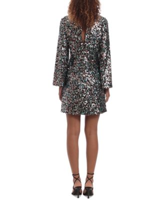 knee length dresses for ladies Right With You Sequin Tie Wrap Mini Dress  VICI