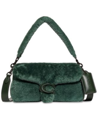 COACH - Leather Covered C Closure Shearling Pillow Tabby 26