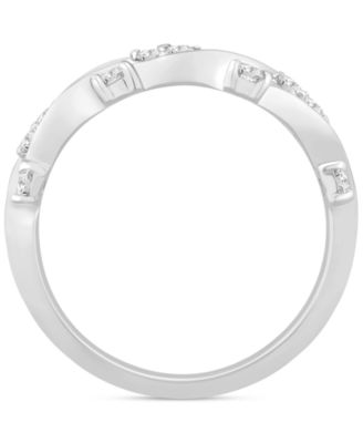 Diamond Swirl Band (3/8 ct. t.w.) in 14k White, Yellow or Rose Gold