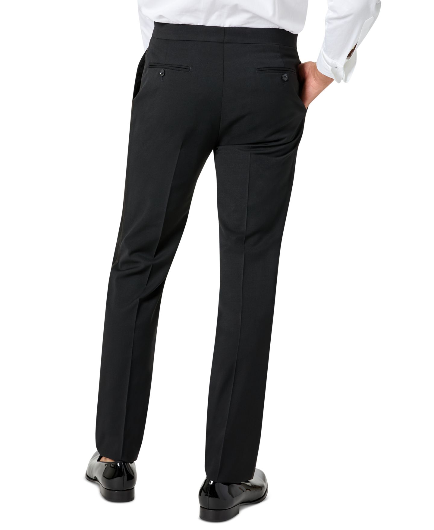 Мужские брюки Tommy Hilfiger Modern-Fit Flex Stretch Tuxedo Pant, цвет: Чёрный — фото 2