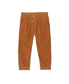 Girl Corduroy Pant With Elastic Cuff Ocher - Toddler|Child