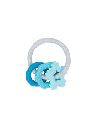Bumkins Baby Girls Three Textured Gripping Teething Charms - Blue 9$
