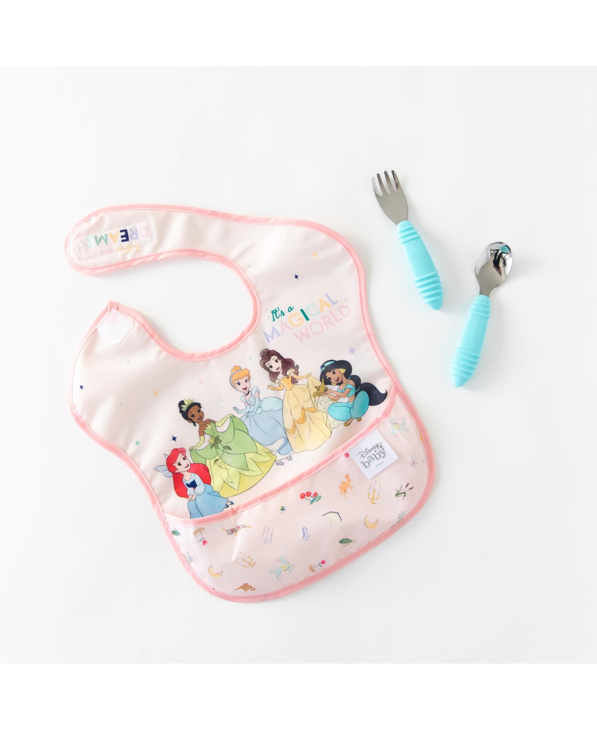 Bumkins Disney SuperBib 3 Pk - Princess Magic + Ariel + Jasmine