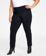 ALFANI 69 Womens New 1406 Black Tummy Control Wide Leg Wear to Work Pants 4  B+B : : Clothing, Shoes & Accessories