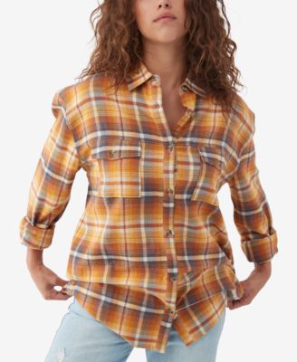 O'Neill - Juniors' Coat Check Cotton Flannel Shirt x