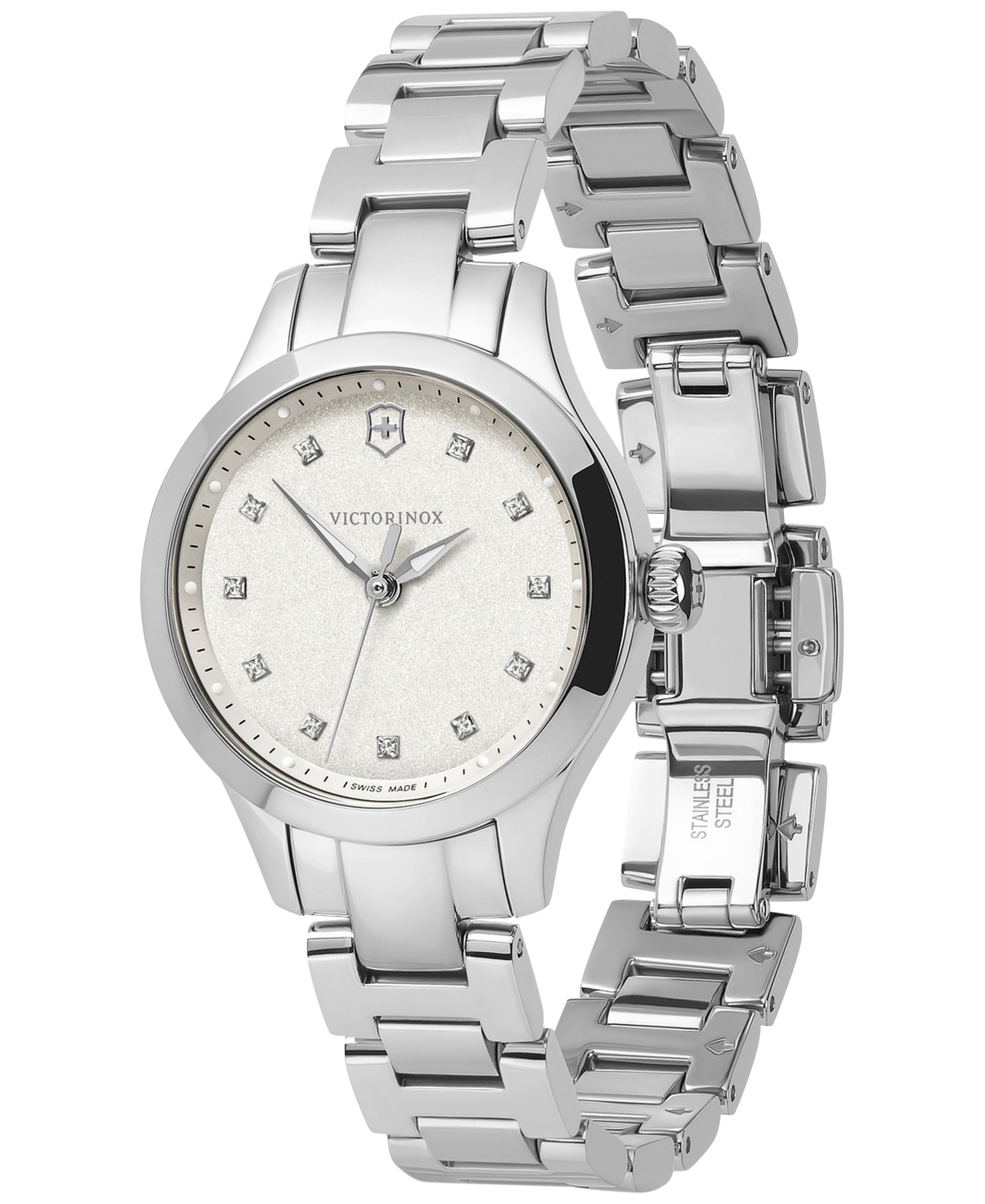 Shop Victorinox Swiss Army Women's Swiss Alliance Stainless Steel Bracelet Watch 28mm In White