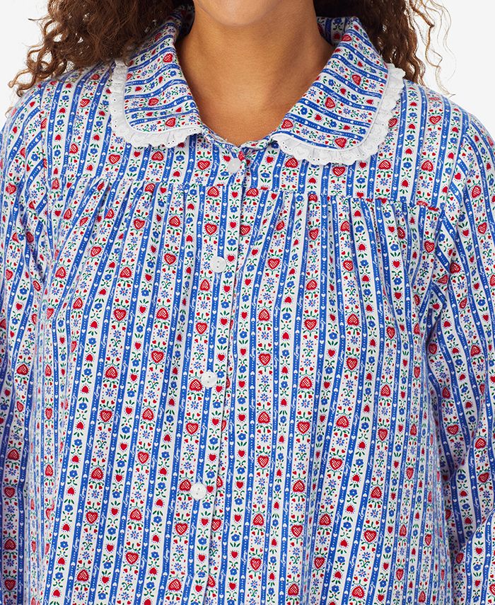 Lanz of Salzburg Cotton LaceTrim Flannel Nightgown Macy's