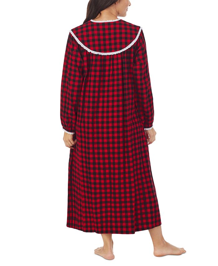 Lanz of Salzburg Cotton LaceTrim Flannel Nightgown Macy's