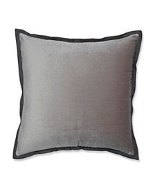 Velvet Flange Throw Pillow, 18" x 18"