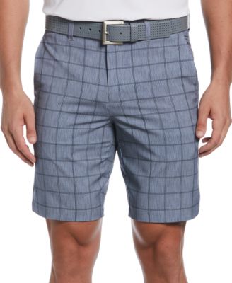 PGA TOUR - Men's Flat Front Terrain Window Pane Print 9" Golf Shorts