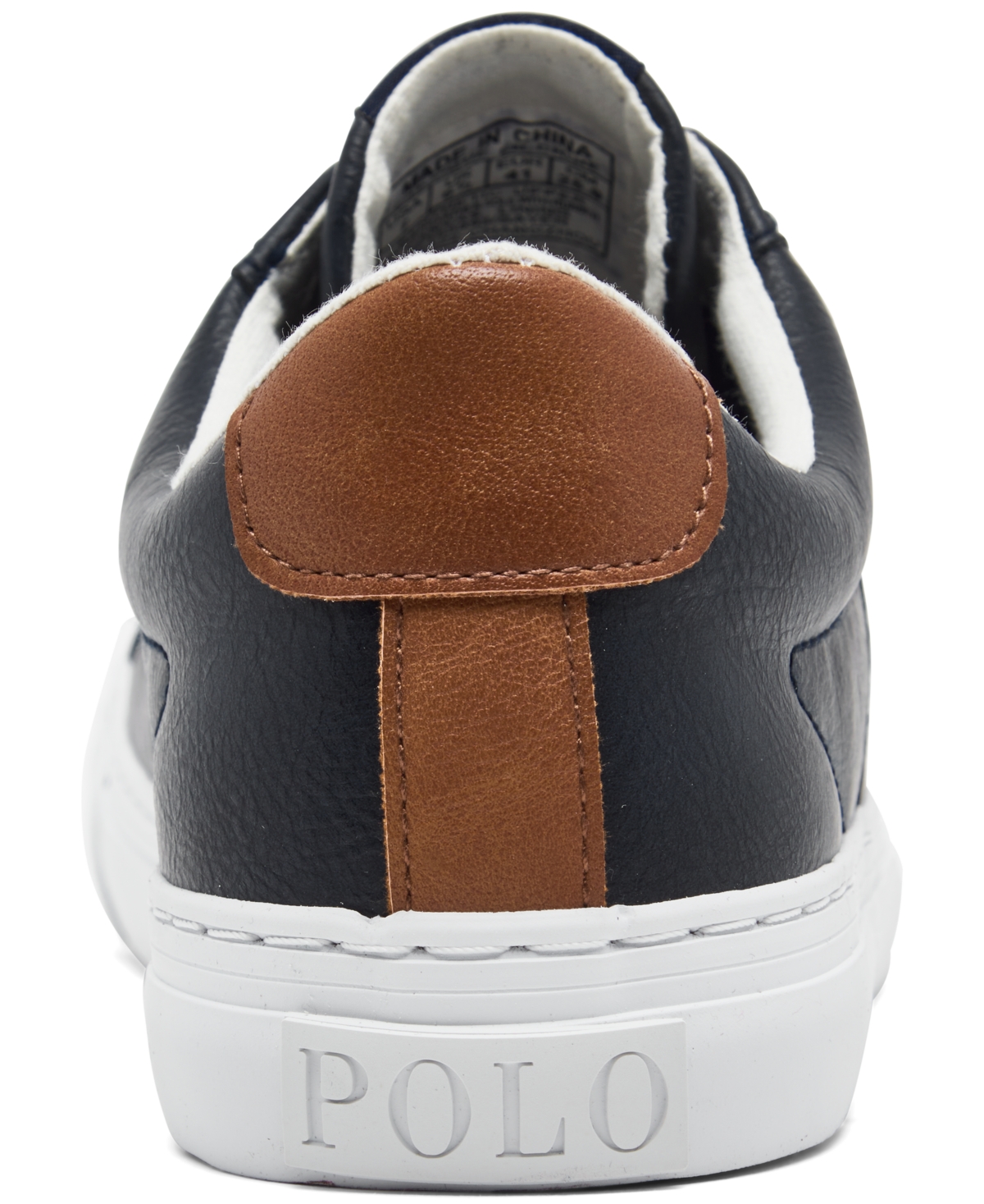 Shop Polo Ralph Lauren Big Boys Sayer Casual Sneakers From Finish Line In Navy,white