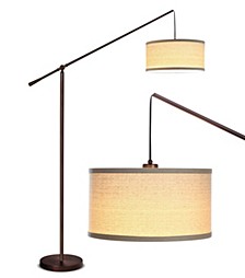 Hudson LED Arc Floor Lamp with Adjustable Height - Bronze