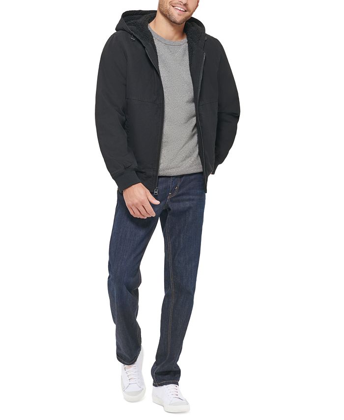 Levi's Men's Cotton Workwear Sherpa Hooded Bomber Jacket & Reviews