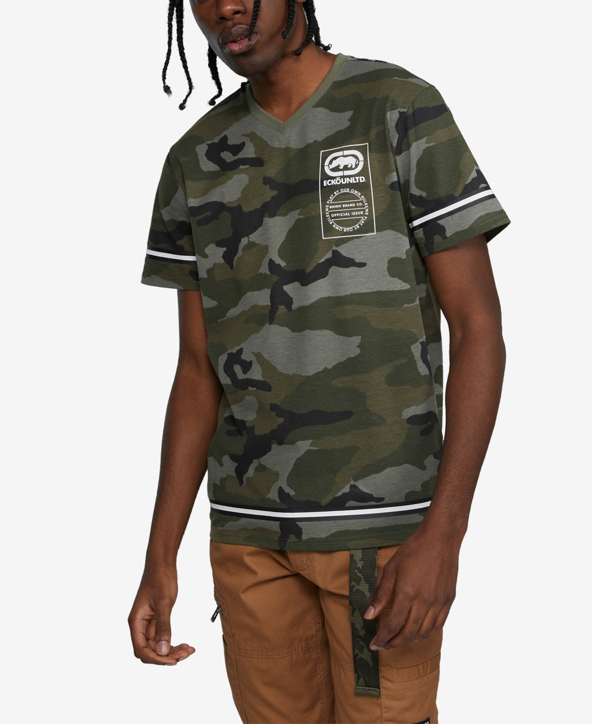 Ecko Unltd Men's Short Sleeves Wrap Around T-shirt