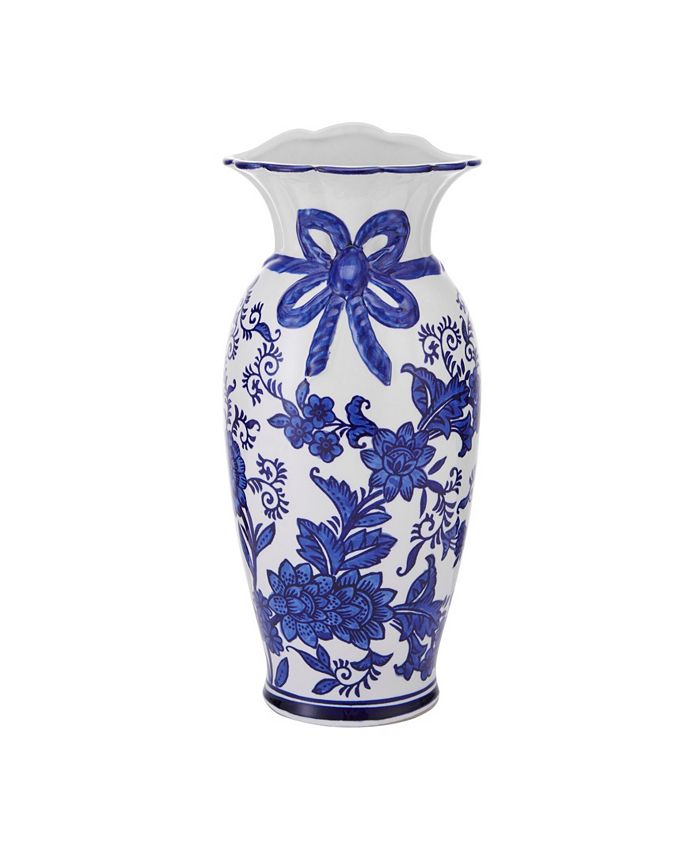 Mikasa 12" Floral Ceramic Vase Macy's