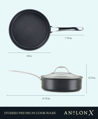 X Hybrid Nonstick Saute Pan with Lid, 3.5-Quart